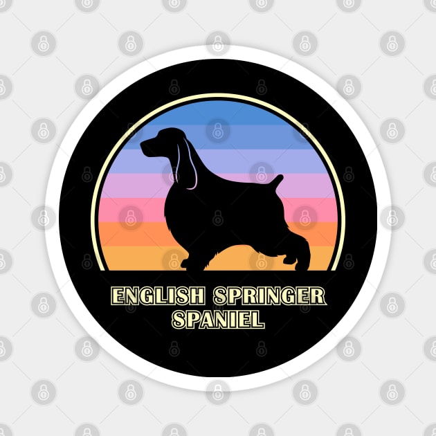 English Springer Spaniel Vintage Sunset Dog Magnet by millersye